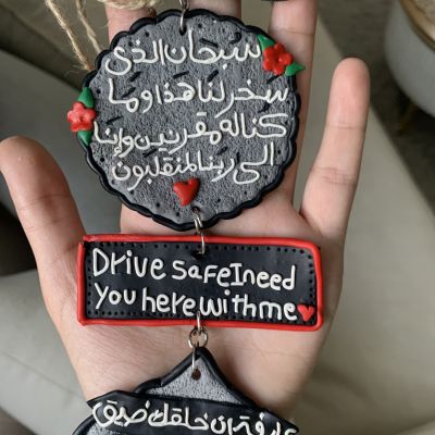 Polymer clay car hanger 