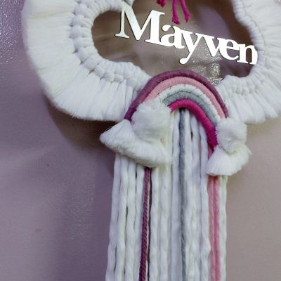 Cloud macrame wall hanging decor 