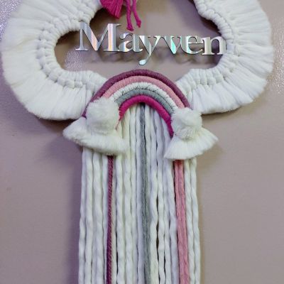Cloud macrame wall hanging decor 