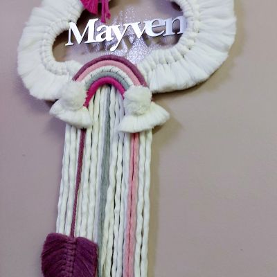 Cloud macrame wall hanging decor 