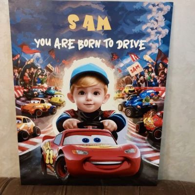 Wooden digital art tableau for kids 