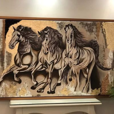 تابلوه هاند ميد رسم بارز علي كانفس مستورد  مقاس ١٦٠  *٨٠