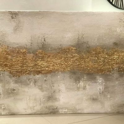 تابلوه هاند ميد رسم بارز علي كانفس مستورد  مقاس ١٥٠  *٨٠