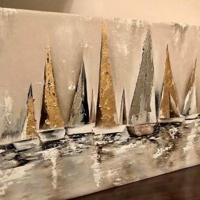 تابلوه هاند ميد رسم بارز علي كانفس مستورد مقاس ١٠٠*٧٠