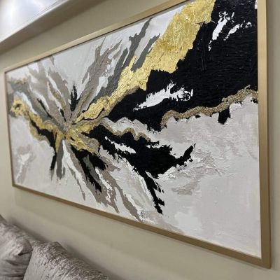 تابلوه هاند ميد رسم بارز علي كانفس مستورد  مقاس ١٨٠*٨٠