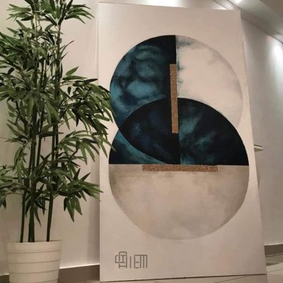 تابلوه هاند ميد رسم بارز علي كانفس مستورد  مقاس ١٨٠*٨٠