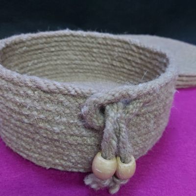 Dinner jute set (4 coasters+1 basket)