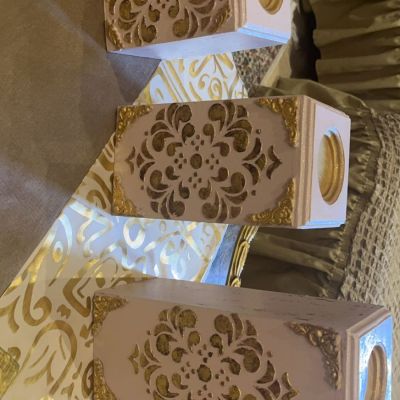 طقم شمعدان بصينيه