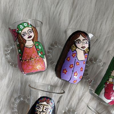 طقم اكواب شاي بنات