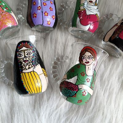 طقم اكواب شاي بنات