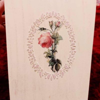 Basket wood decoupage