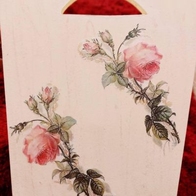 Basket wood decoupage