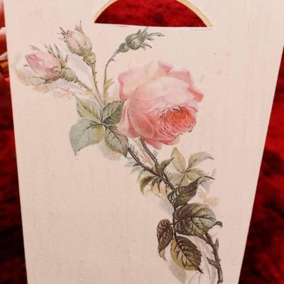 Basket wood decoupage