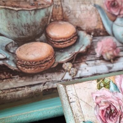 طقم صينية مع الكوسترز