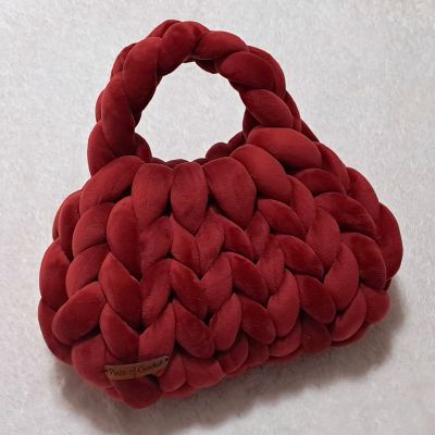 Royal burgundy velvet bag 👑