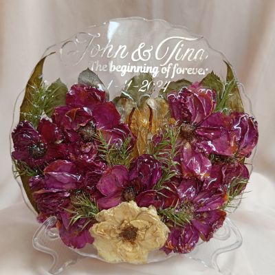 كوستر ريزن لحفظ الورد الطبيعى مقاس 20 سم