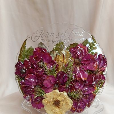 كوستر ريزن لحفظ الورد الطبيعى مقاس 20 سم