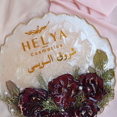 ستاند ريزن للدعايا بلمسه ورد ٢٥ سم