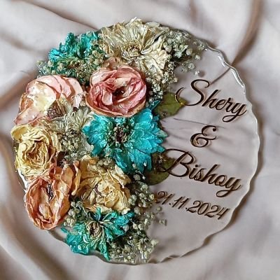 كوستر ريزن لحفظ الورد الطبيعى مقاس 20 سم