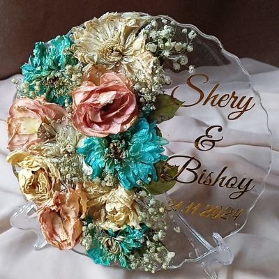 كوستر ريزن لحفظ الورد الطبيعى مقاس 20 سم