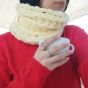 Crochet cowl fluffy 
