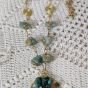 Handmade necklace from copper, malachite, African turquoise, Jade and carnilian🧡💚💚
