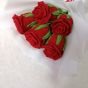 Red crochet rose