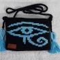 Eye of Horus crocheted bag