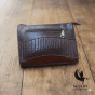 Men's handbag made of natural leather, crocodile print and cowhide 