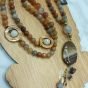 A 99-bead rosary and a necklace design made of agate stones