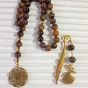 Brown Tiger eye rosary 