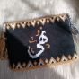 Name tapestry clutch 