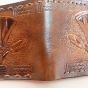  Antique Lotus Flower Genuine Leather Wallet