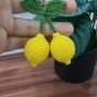 Crochet lemon keychain