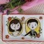 Engagement and wedding ceramic plate