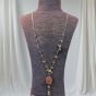 Necklace made of jasper and agate stones.