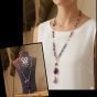 necklace made of Amethyst stones with hematite spacers