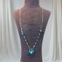 necklace made of turquoise stones.