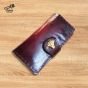 Genuine leather long wallet Handmade 