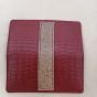 Genuine leather long wallet crocodile print 