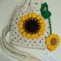 Sun flowers crochet bag 