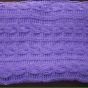 Purple cable puffy Blanket