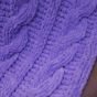 Purple cable puffy Blanket