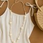 Pearl Threaded Charm Necklace