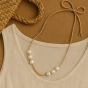 Pearl Charm Rope Necklace