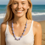 Lavender Bead Knot Necklace 