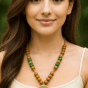 Rustic Green Harmony Necklace 