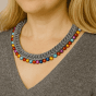 Colorful Beaded crochet necklace 