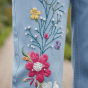 embrodiered jeans pants