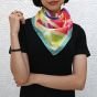 Vibrant Triangles - square Scarf